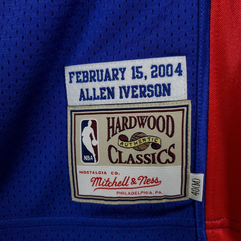 Allen Iverson Mitchell & Ness M Medium Authentic NBA All-Star Jersey Blue #3 NWT - Picture 4 of 11